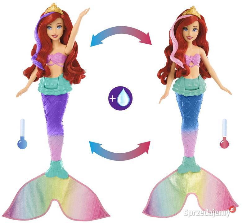 Lalka Arielka Syrenka Ruch Płetwy Zmienia Kolor Mogilany