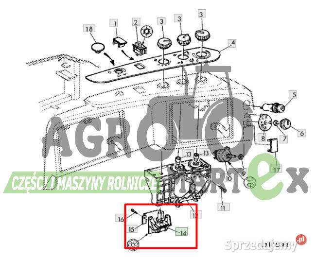 AL77714 PRZEŁĄCZNIK WENTYLATORA DMUCHAWY JD Wichrów