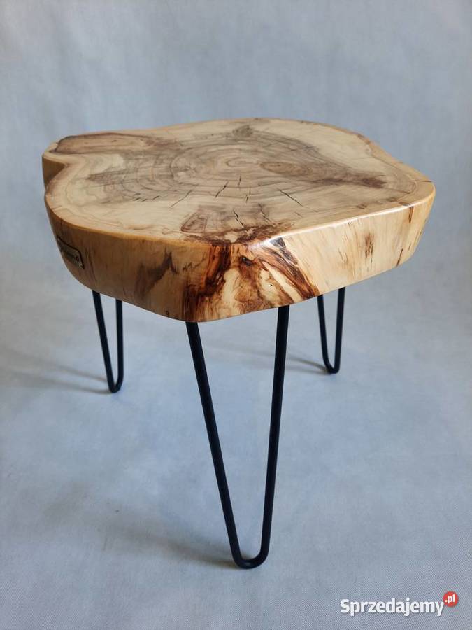 Stolik kawowy plaster drewna loft industrial Pozostałe Długołęka