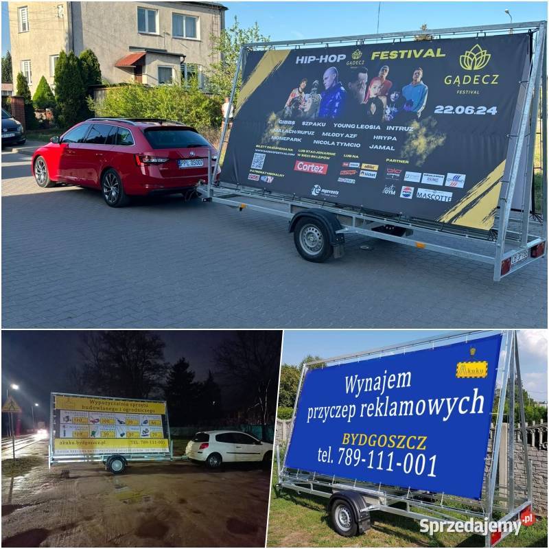 Przyczepa reklamowa 4x2 faktury VAT skuteczna