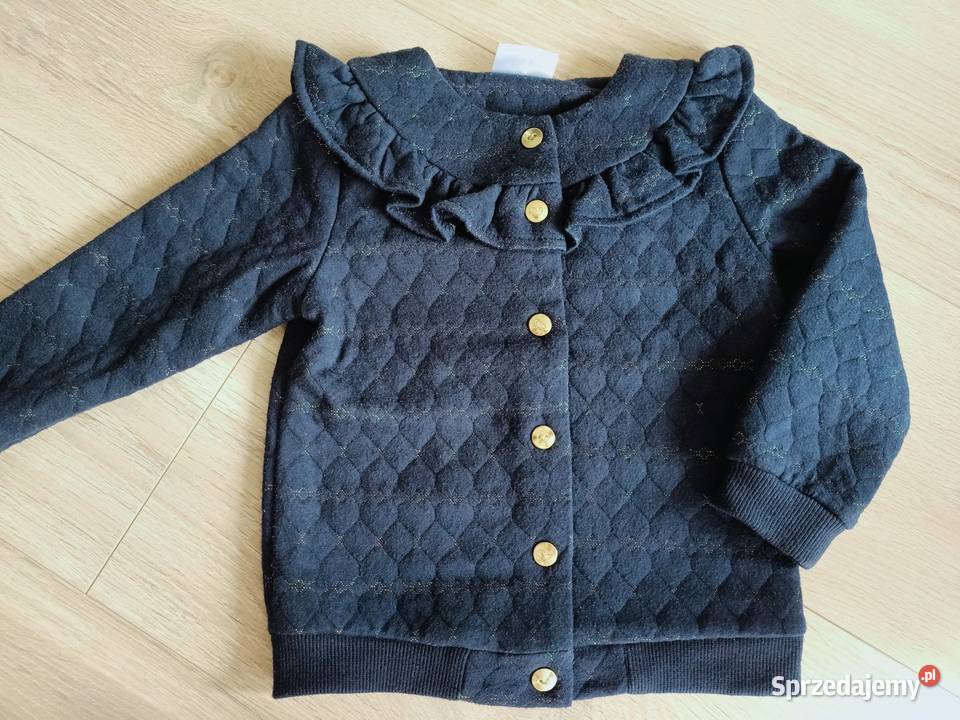 Bluza dziewczęca rozpinana granatowa ze złotą Płock