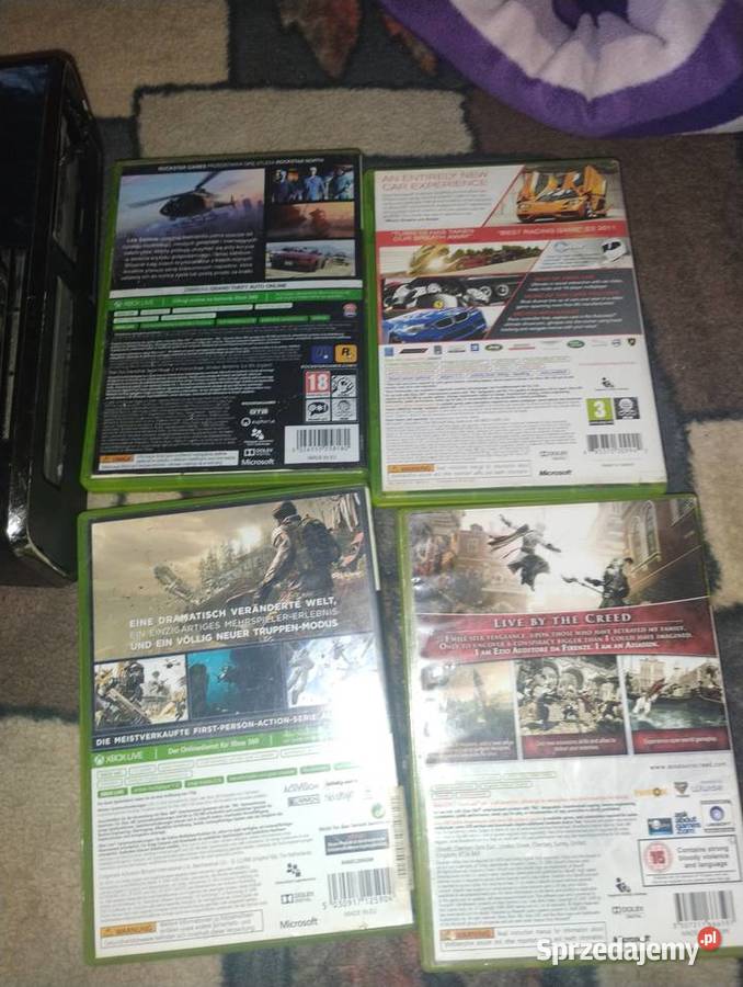 Sprzedam xbox 360 s 4 gry Pozostałe Gliwice