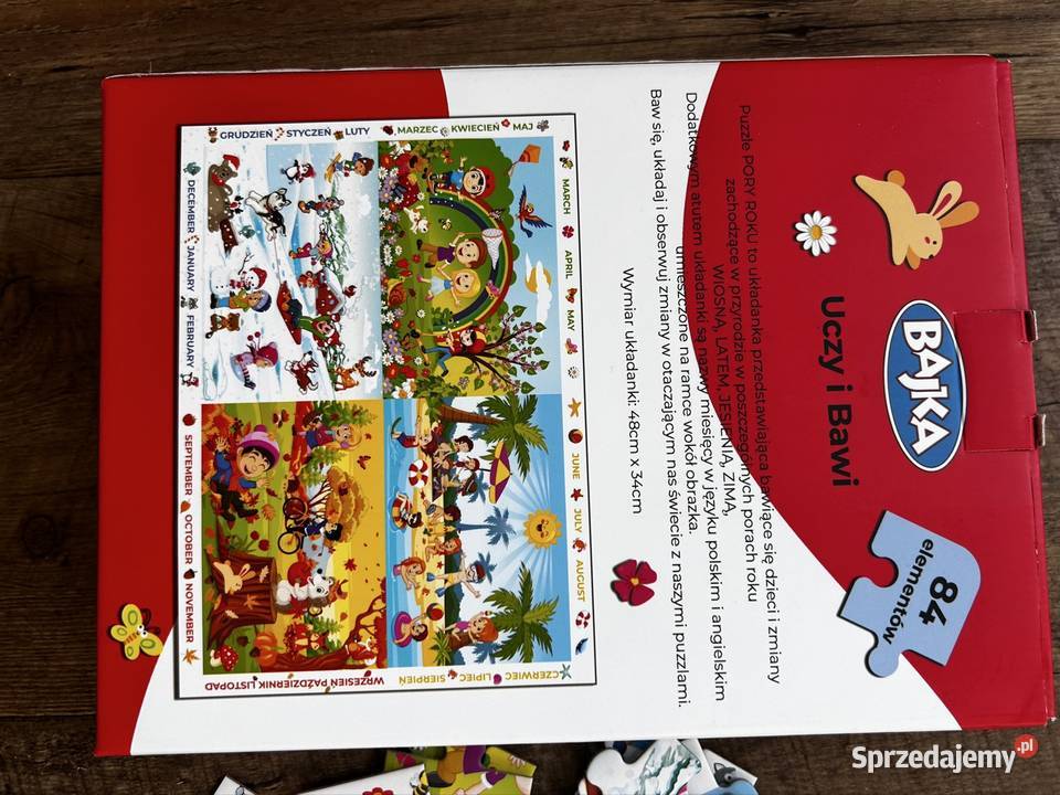 Puzzle cztery pory roku puzzle małego bystrzaka Wyszków sprzedam