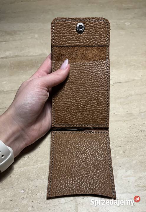 Portfel ręcznie szyty ze skóry naturalnej z Maciejowice sprzedam