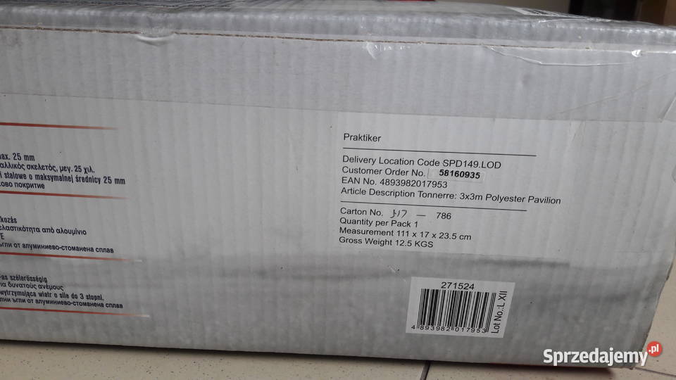 Namiot ogrodowy Tonnerre Poznań