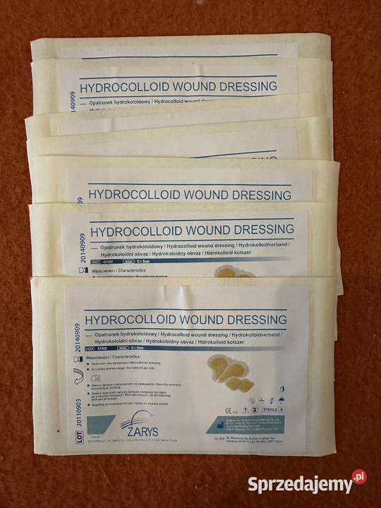 Opatrunek hydrokoloidowy 5cmx5 Zarys 7 sztuk Zabrze sprzedam