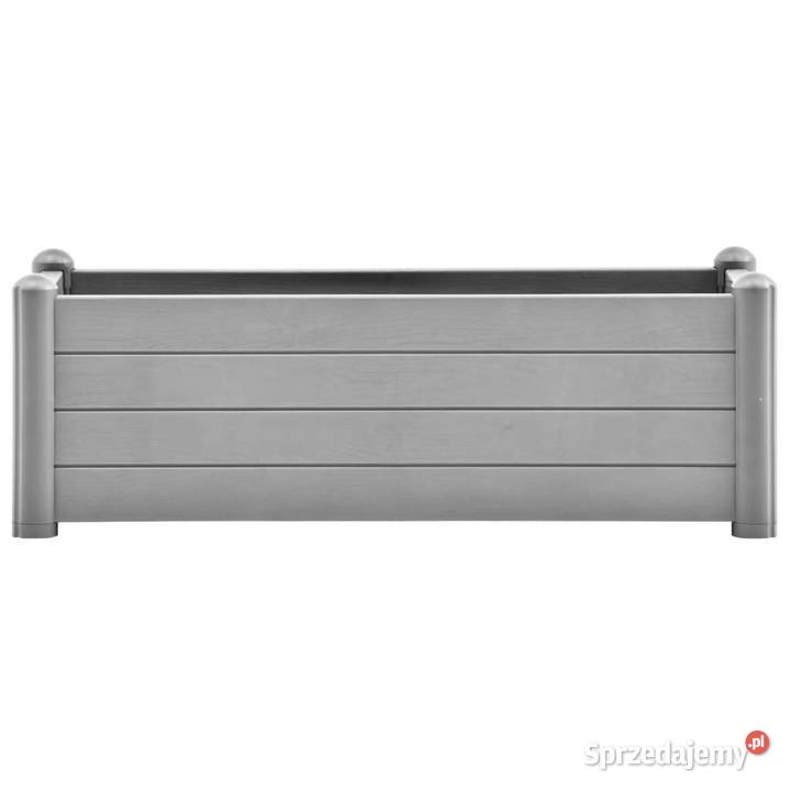 Podwyższona donica PP kamienna szarość 100x43x35