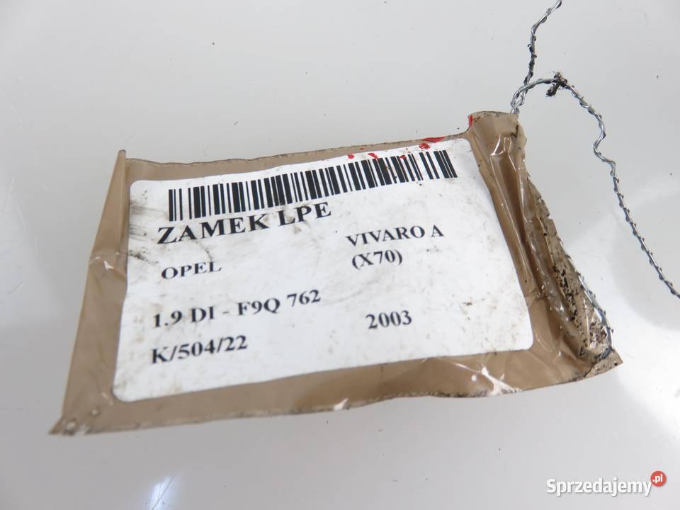 ZAMEK LEWY PRZEDNI OPEL VIVARO A 91166242 małopolskie sprzedam