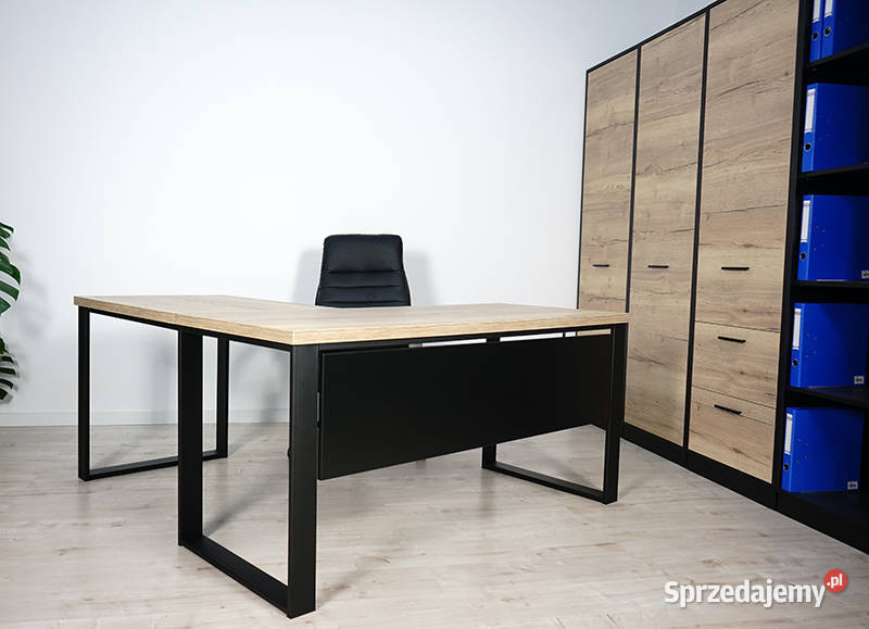 Biurko narożne prawe blenda Halifax naturalny Biłgoraj