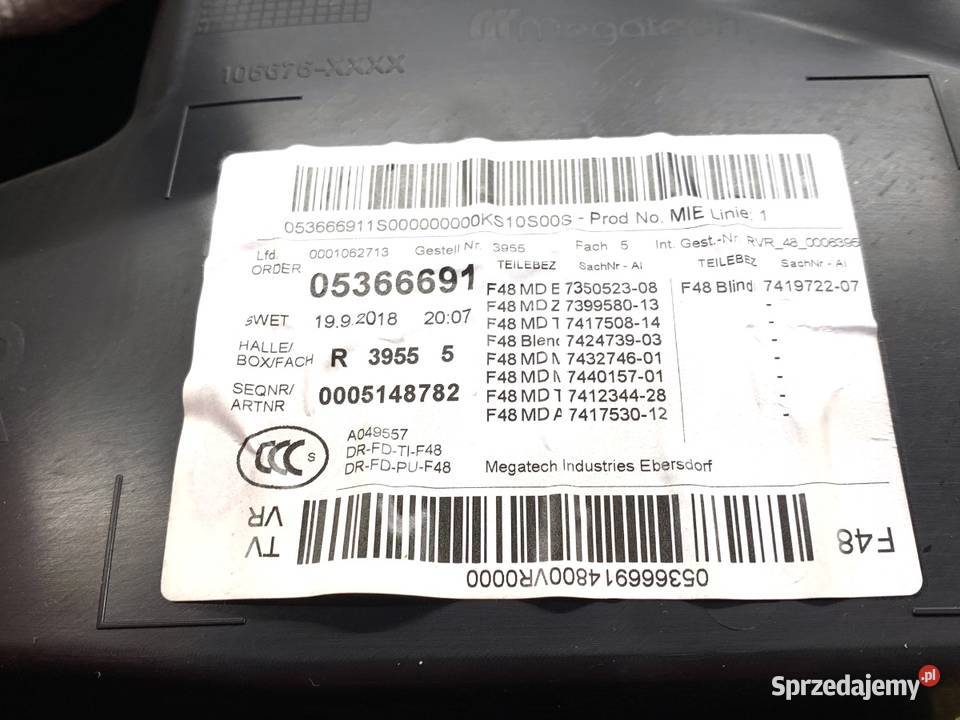 BOCZEK DRZWI PRAWY PRZÓD BMW F48 Crossover