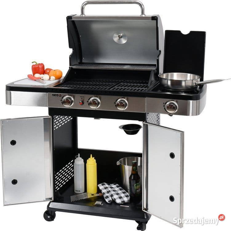 Grill gazowy z szafką i pokrywą palniki 31