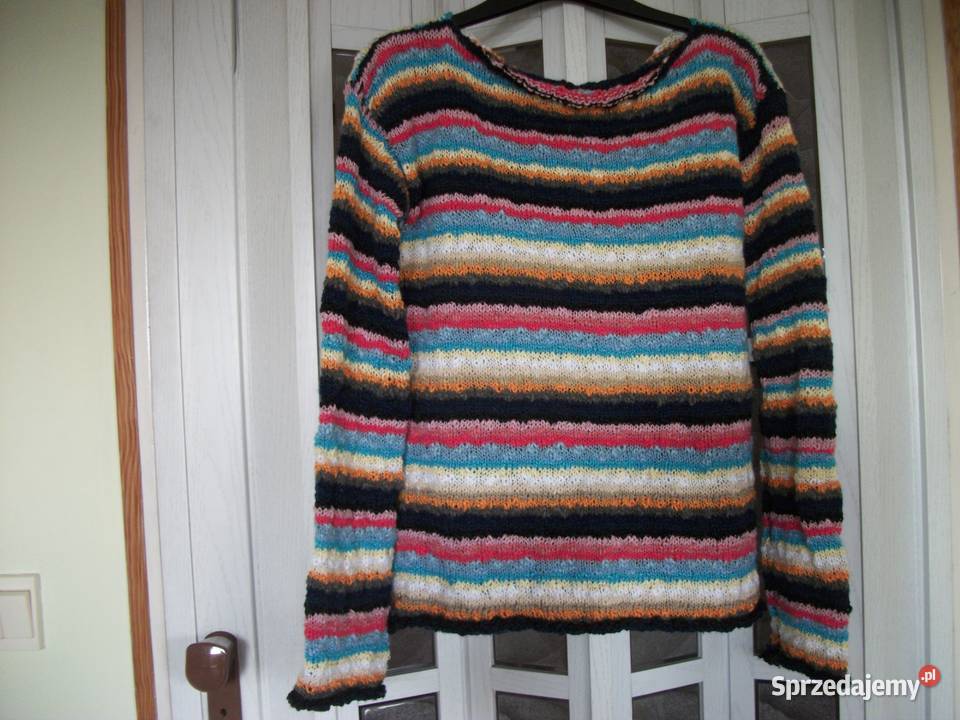 sweter bawełniany w paski