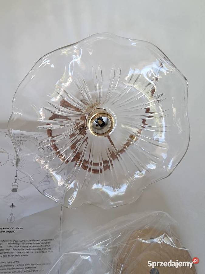 nowa szklana lampa w stylu vintage średnica Sandomierz