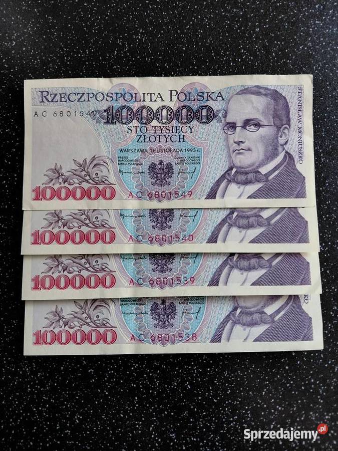 Banknoty 10000 Moniuszko Katowice sprzedam