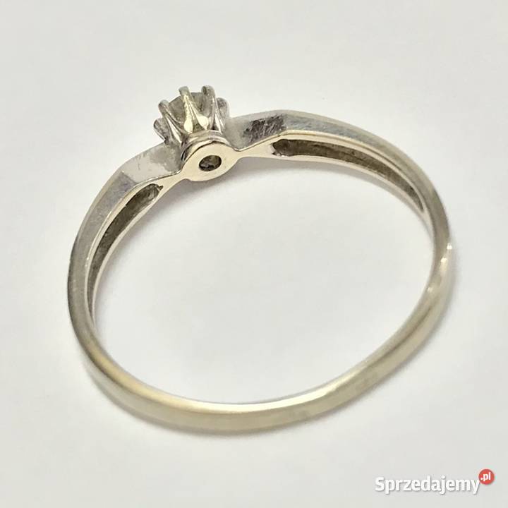 Złoty PIERŚCIONEK 585 14K DIAMENT 012ct APART złote Warszawa