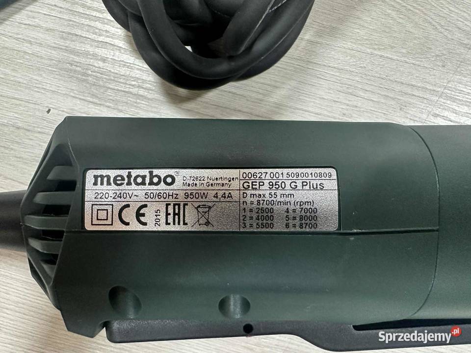 Szlifierka prosta Metabo GEP 950 G Plus Elbląg sprzedam