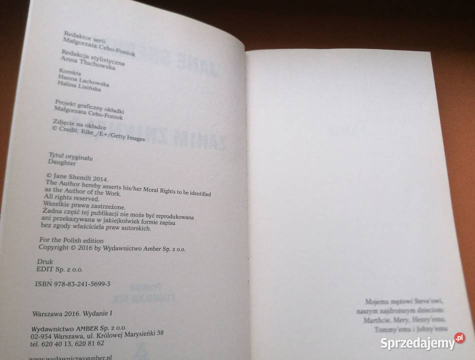 Zanim zniknęła Jane Shemilt thriller Proza i poezja Łódź