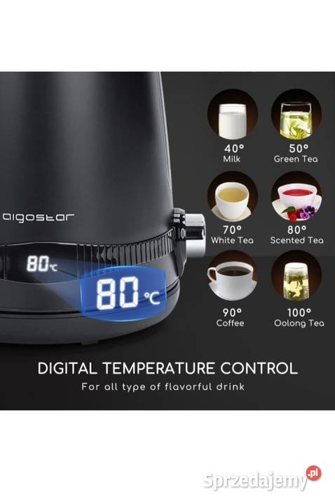Czajnik z regulatorem temperatury 40C do 100C AGD drobne Piotrków Trybunalski