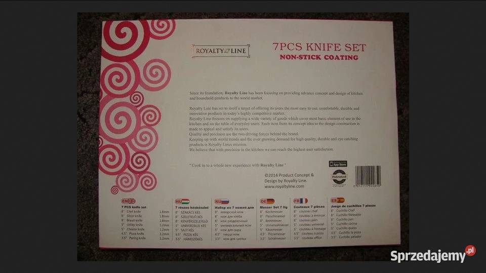 Zestaw komplet 7 noży obieraczka ceramiczne Wieluń