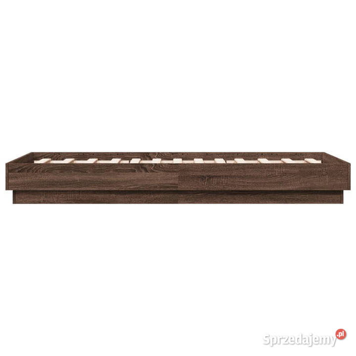 Łóżko bez materaca brązowy dąb 75x190 WM839643 23cm