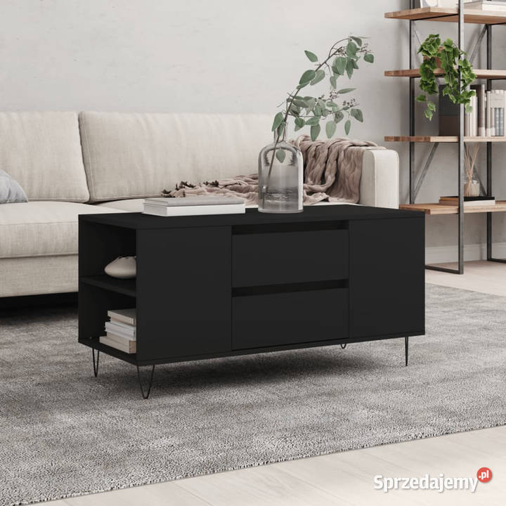 Stolik kawowy czarny 102x445x50 materiał mazowieckie Warszawa