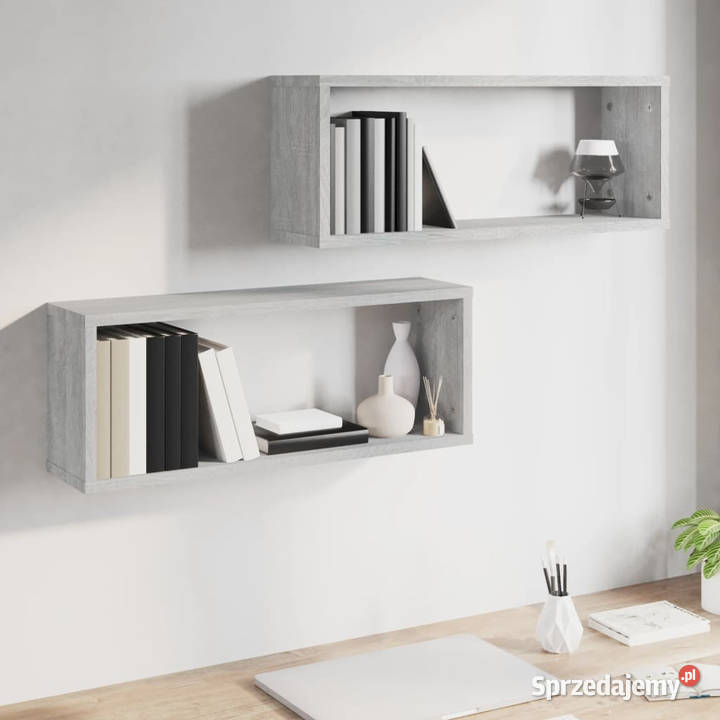 Półki ścienne 2 szary dąb sonoma 60x15x23 Warszawa sprzedam