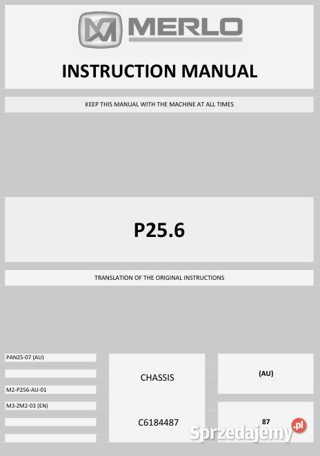 Merlo P256 P256L instrukcja obsługi DTR Kielce