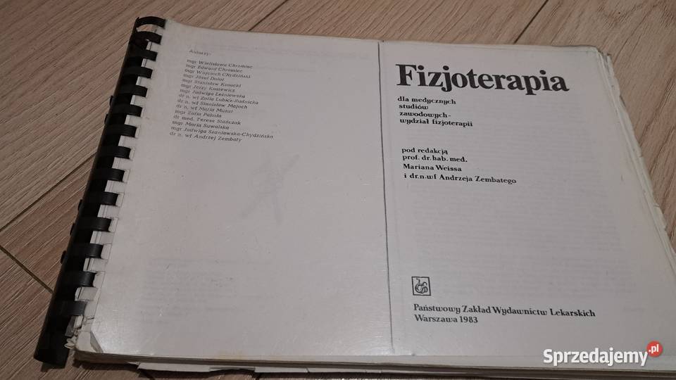 Fizjoterapia Marian Weiss Andrzej Zembaty 1983 Warszawa
