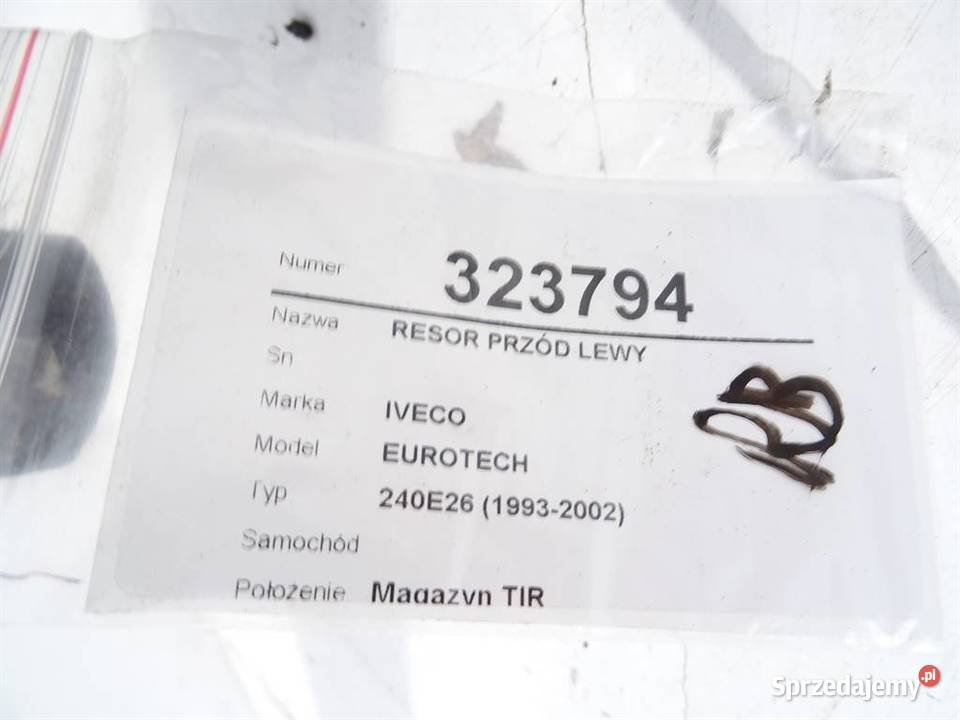 RESOR PRZÓD LEWY IVECO EUROTECH MP PIÓRO PRZEDNI