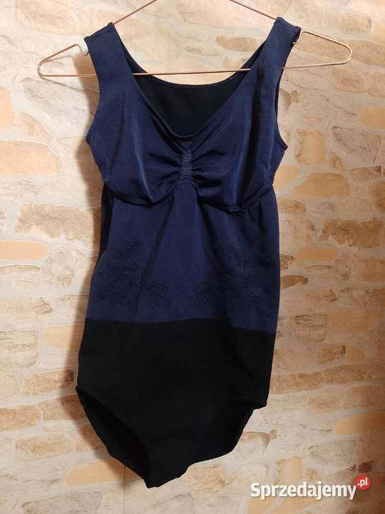 SM Granatowe bogato zdobione body modelujące z Kraków