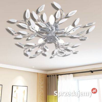 vidaXL Lampa sufitowa na 5 żarówek E14 biało mazowieckie Warszawa