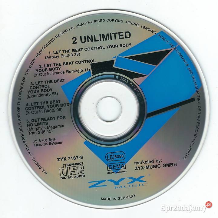 Maxi CD 2 Unlimited Let The Beat Control Your 1 płyta Brwinów sprzedam