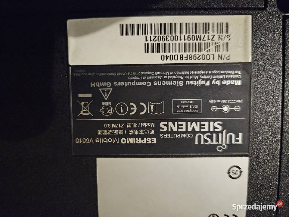 Fujitsu Siemens Esprimo mobile V6515 Łódź