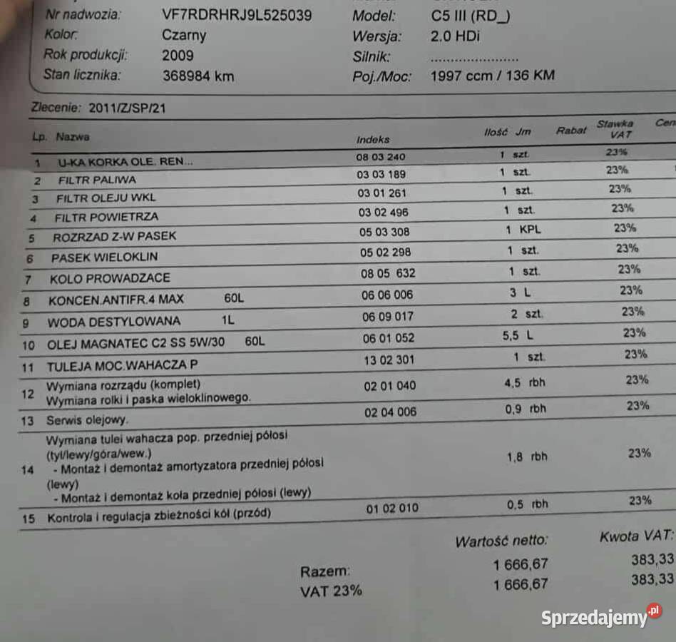 Citroen C5 20 HDI Automat Exclusive wielkopolskie sprzedam