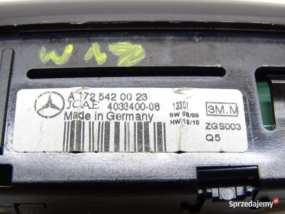 WYŚWIETLACZ PDC CZUJNIKÓW PARKOWANIA A1725420023 osobowe