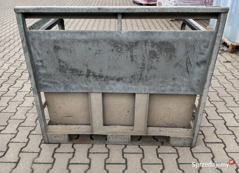 Paleta butla Kosz metalowy butle Gazy Techniczne Pleszew