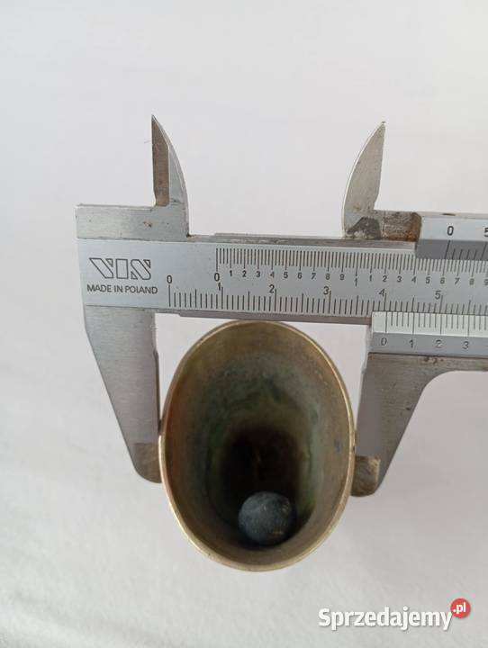 DZWONEK MOSIĘŻNY STARY STYLOWY OWALNY opolskie Niemodlin