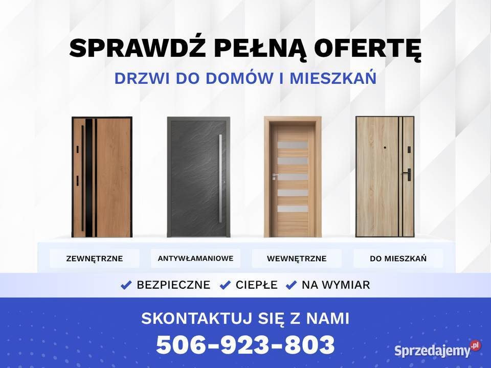 DRZWI WEWNĘTRZNE I ZEWNĘTRZNE Z MONTAŻEM świętokrzyskie Kielce