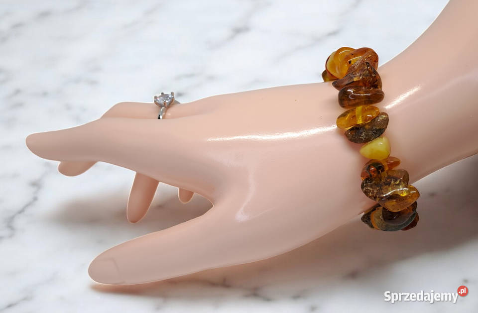 Bransoletka bursztyn bryłki miks Warszawa