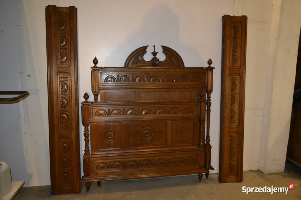 łóżko neorenesansowe 130 dąb Będzin