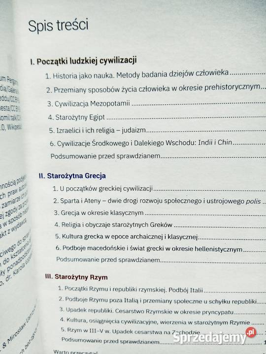 Historia operon 1 starożytność szkoły Warszawa