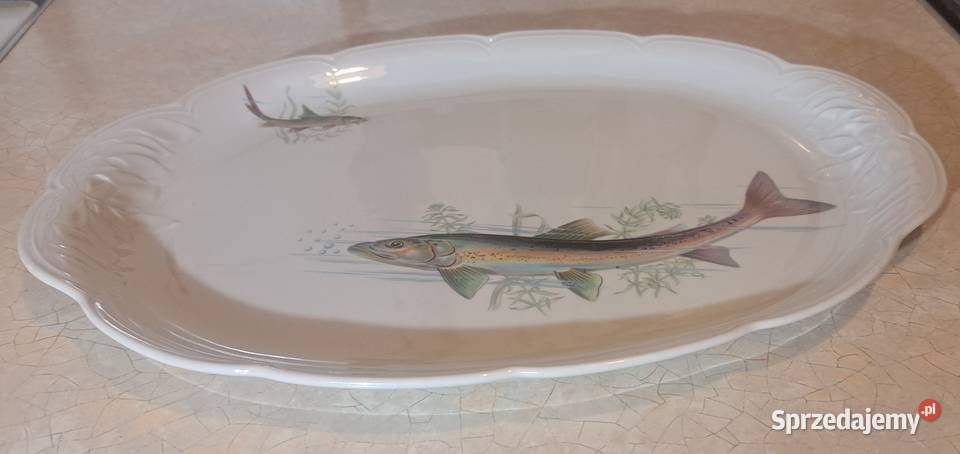 piękny duży porcelanowy półmisek patera na rybę Warszawa