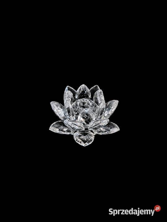 Kryształowe Arcydzieło Świecznik Swarovski Lilia Poddębice