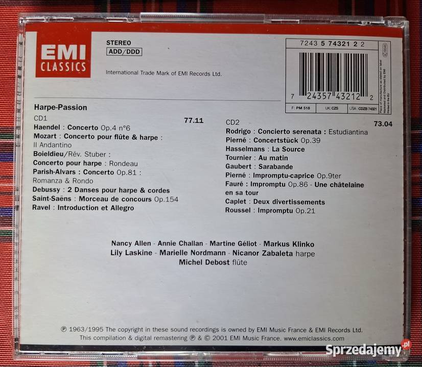 Harpe passion EMI Classics 2 CD Kraków sprzedam