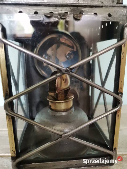 Stara kolejowa lampa na nafte Art Deco Kraków