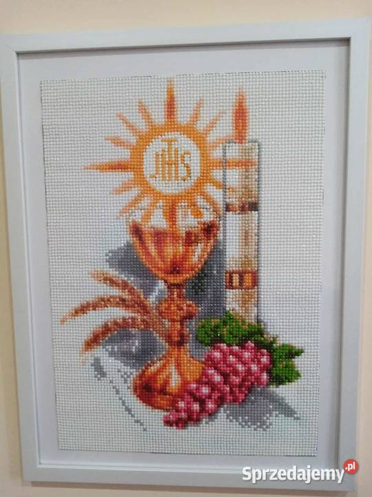 Pamiątka pierwszej komuni haft diamentowy Jarocin