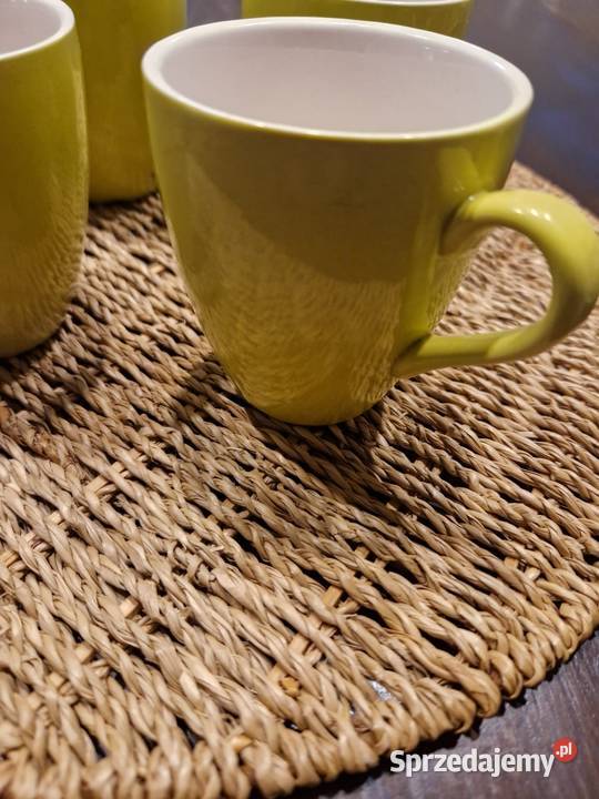Filiżanki kubki na kawę cappuccino 4 żółte nowe żółty lubelskie Lublin