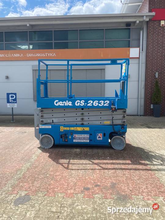 Podnośnik nożycowy GENIE GS 2632 236 podest Koła Dźwigi, podnośniki Jasło
