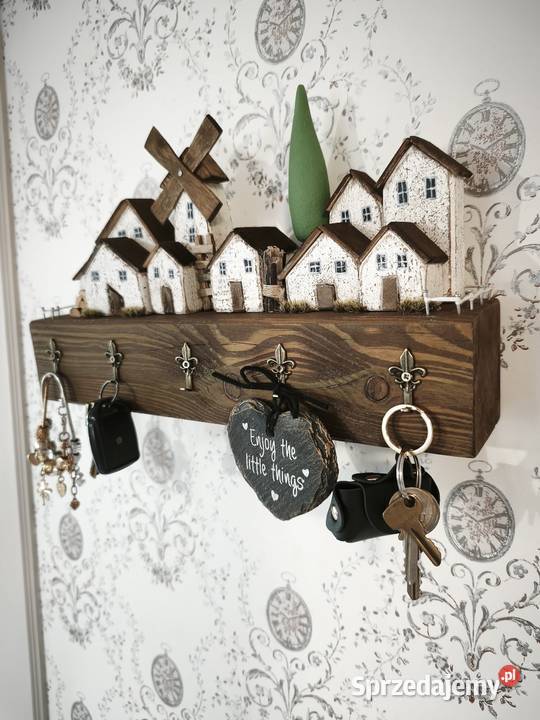Wieszak na klucze dekoracja ścienna 34cm