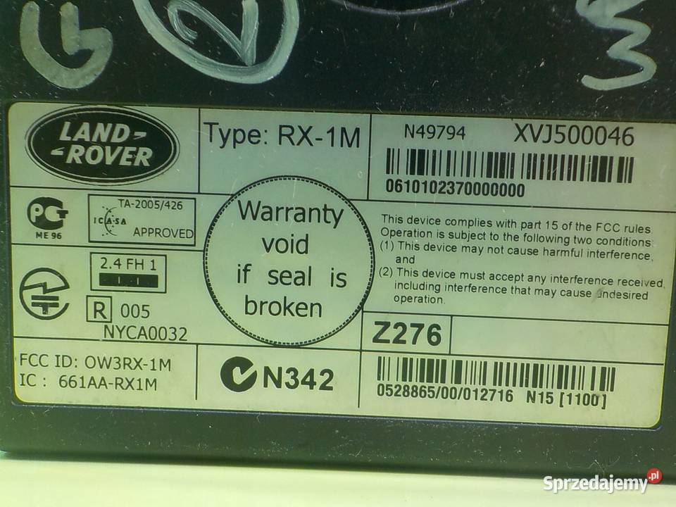 RANGE ROVER SPORT I 27 TDV6 06r 5D modul osobowe Wyposażenie elektryczne Suków